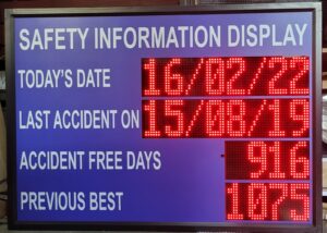 Safety Statistics Display Board HSE Statistics Display Board EHS Statistics Board